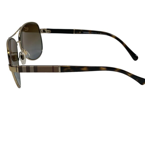 Burberry BE3080 Polarized Pilot Aviator Sunglasses – Unisex-59-14-135- NIB - Picture 5 of 13